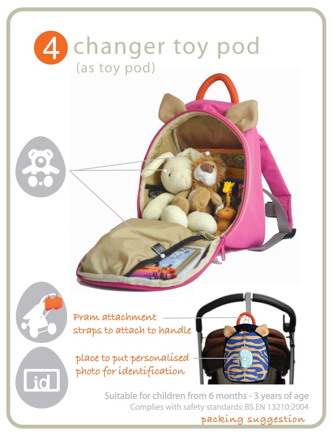 Changer Toy Pod - leopard red