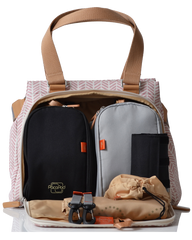 Richmond - dusky pink herringbone